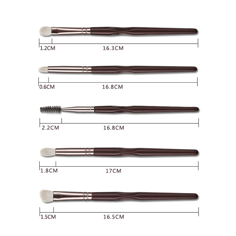 Set of 5 Natural Eyeshadows brushes
